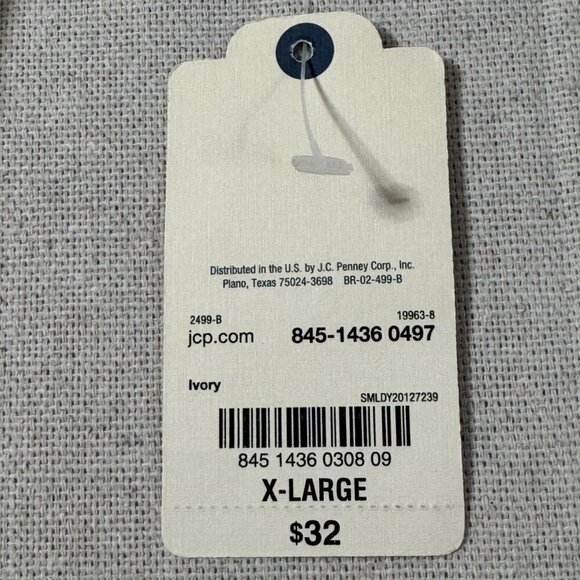 St John's Bay XL Off White Chunky Cable Knit Long Sleeve Crewneck Sweater XL NWT - Picture 12 of 13